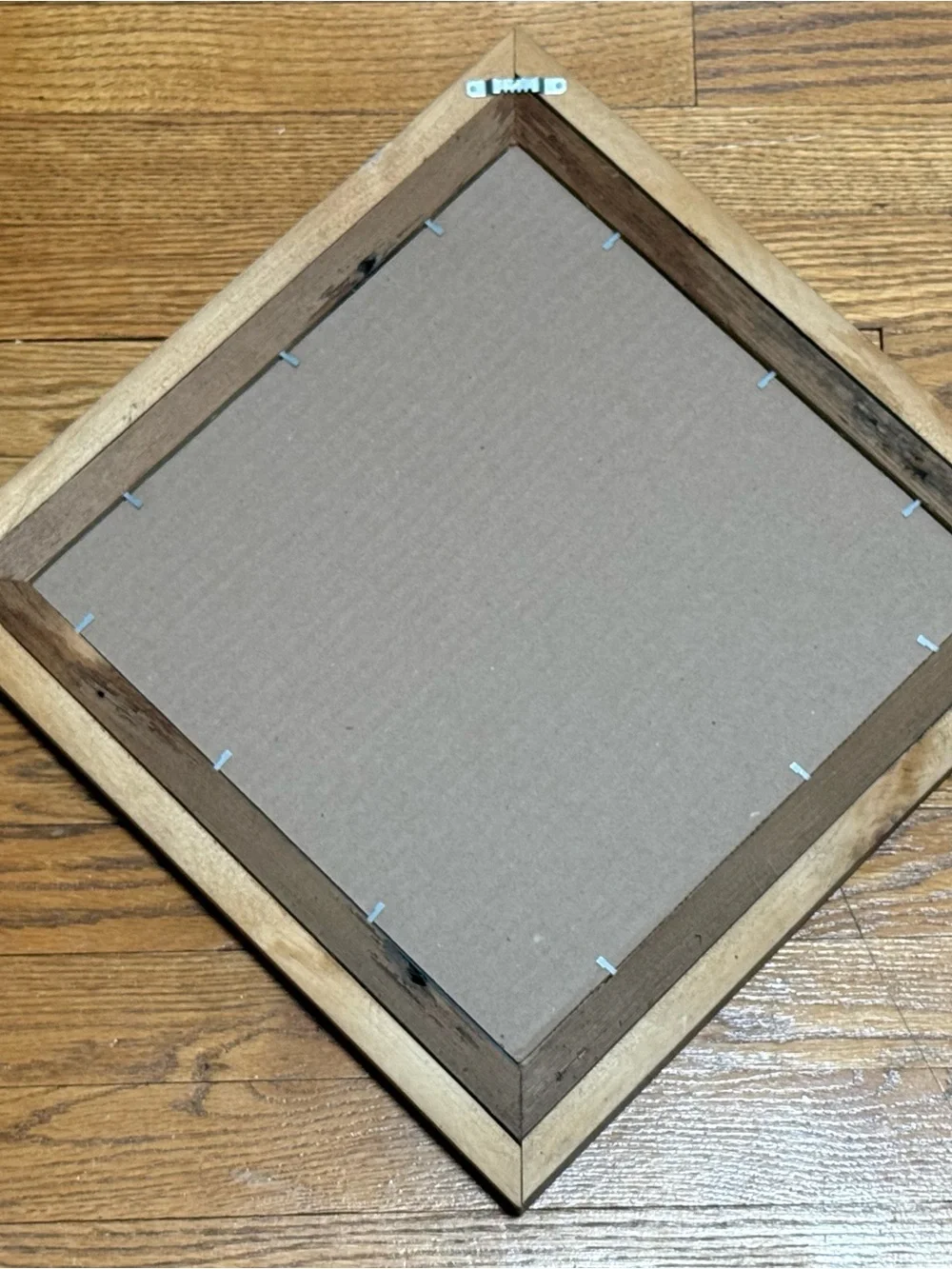 Vintage Handmade Harley Davidson Rustic Framed Diamond Shaped Wall Mirror